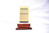 Small loom with plum wood shuttle - Harvest Looms