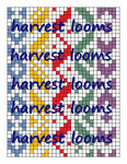 Pattern drafts, double slotted rigid heddle 5 pattern slots, pattern sashes, weaving designs, weaving drafts,band weaving,belt weaving,inkle - Harvest Looms