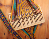 9 pattern double slotted rigid heddle with shuttle - Harvest Looms