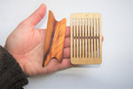 Small 10 dpi heddle with plum shuttle - Harvest Looms