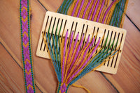 7 pattern thread double slot loom with shuttle - Harvest Looms