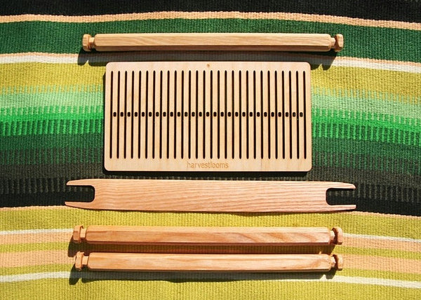 6dpi Eurotown loom full set - Harvest Looms backstrap weaving supplies for band weaving rigid heddle looms