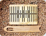 5 double slotted rigid heddle with shuttle - Harvest Looms backstrap weaving supplies for band weaving rigid heddle looms